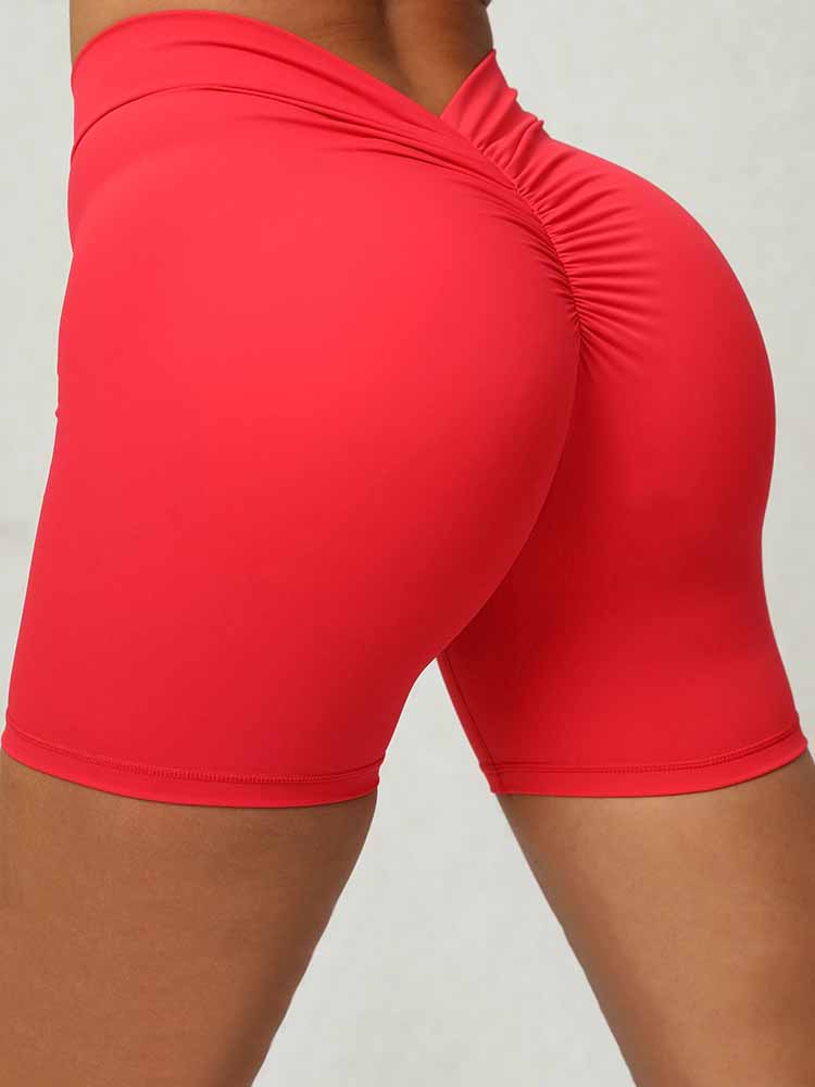 V Back Waist Tight Hip Yoga Fitness Shorts