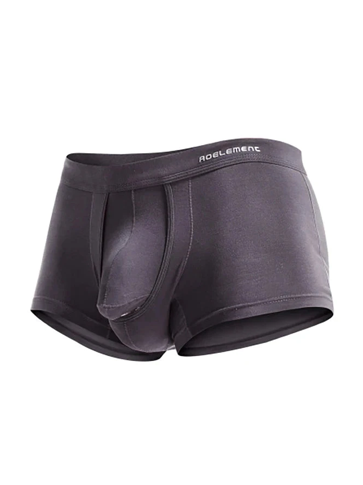 Men's Double Pouch Underwear Separate Pouch Modal Trunks