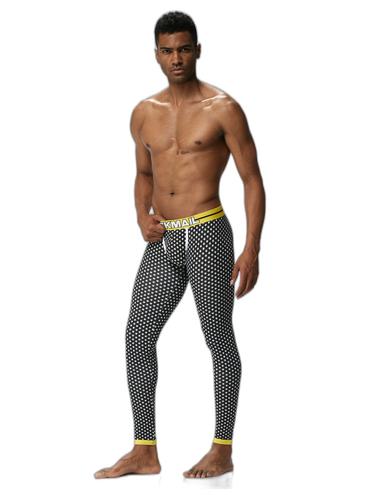 Men's Star Print Cotton Thermal Pants