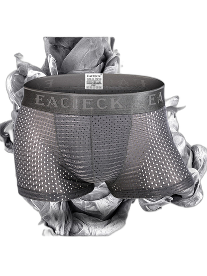 3Pcs Men's Mesh Thin Ice Silk Underwear