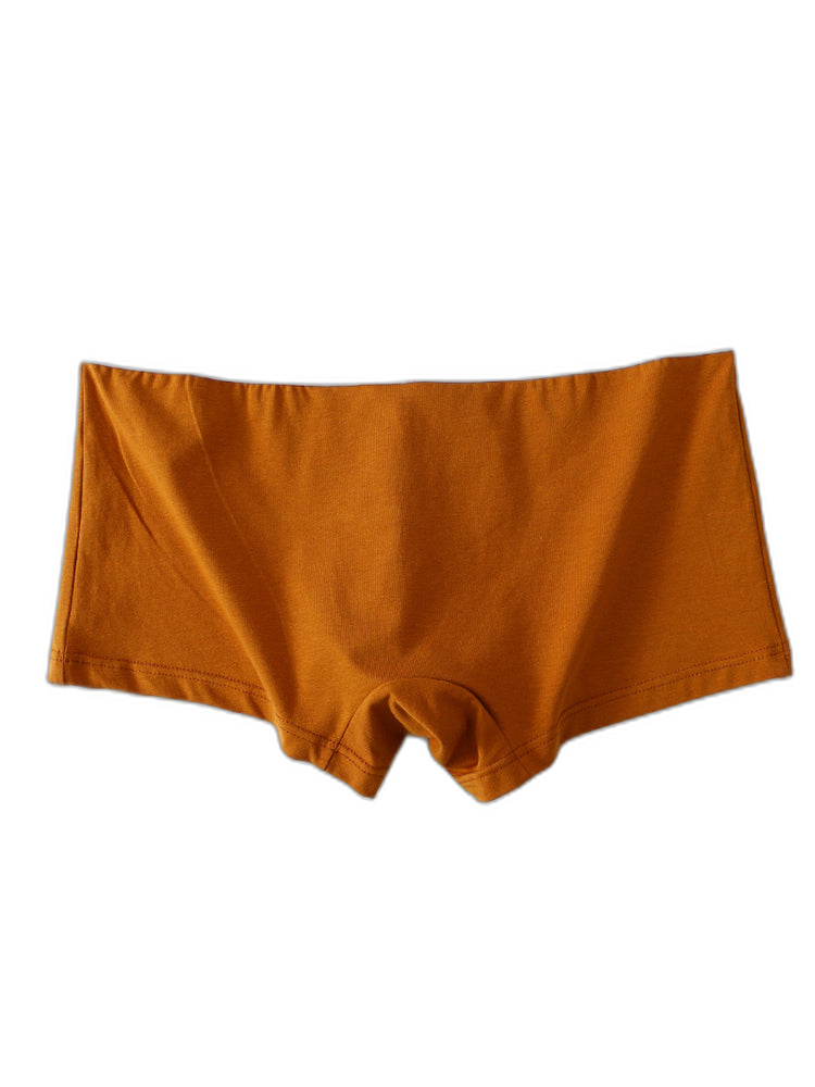 3 Pack Men's Elephant Trunk Separate Cotton Sexy Mid-Rise Solid Color Trunks