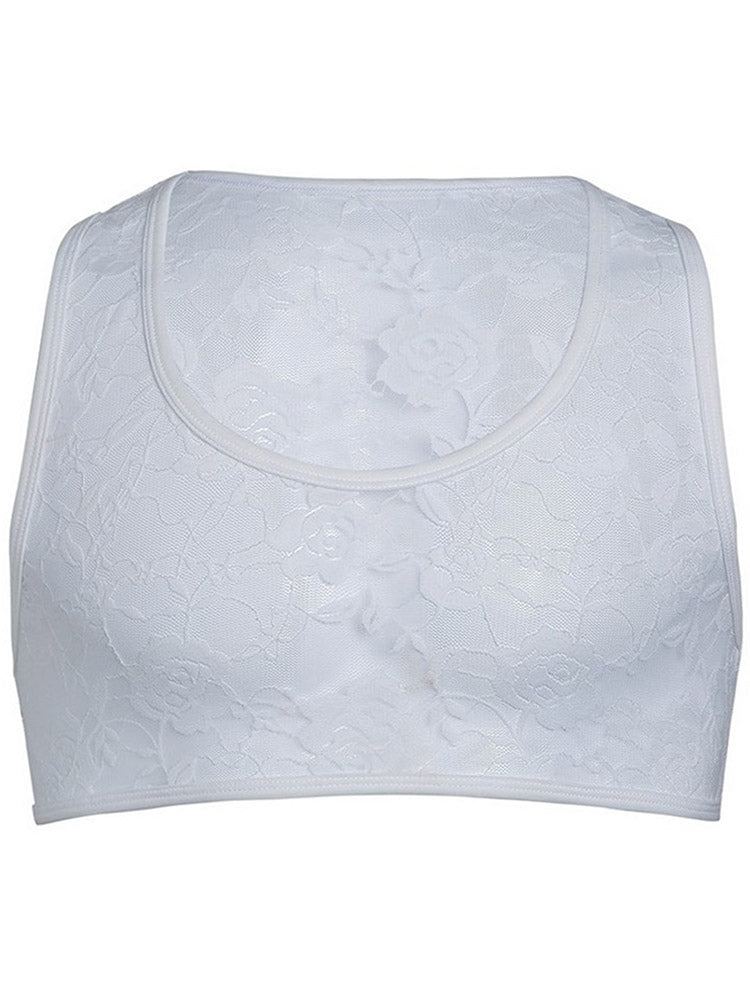 See Through Tight Elastic Lace Crop Top Tank