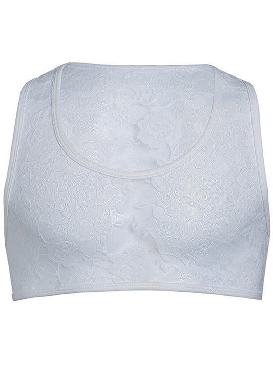 See Through Tight Elastic Lace Crop Top Tank