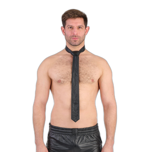 Prowler RED Leather Tie Black