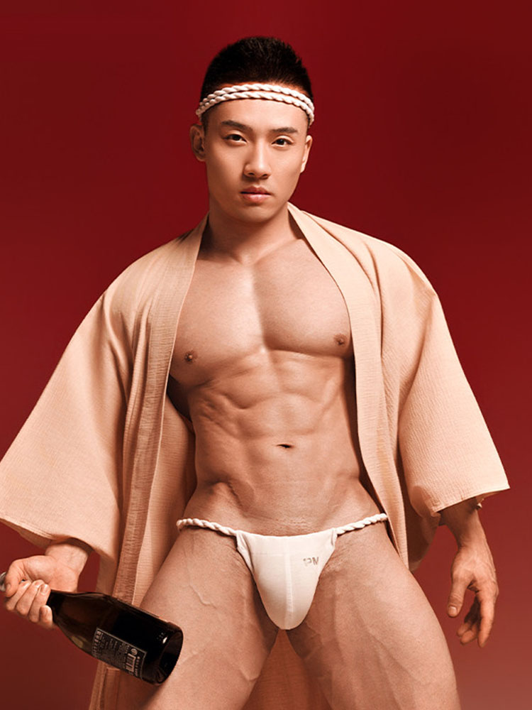 Men's Japanese-Style High-Cut Wrapped Hip Briefs