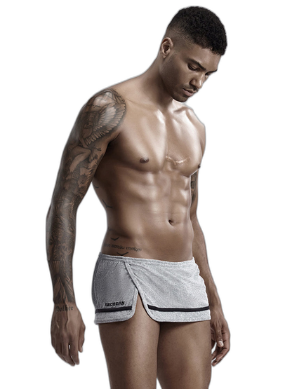 Men's Stylish Homewear Cotton Toweling Side Slit Shorts