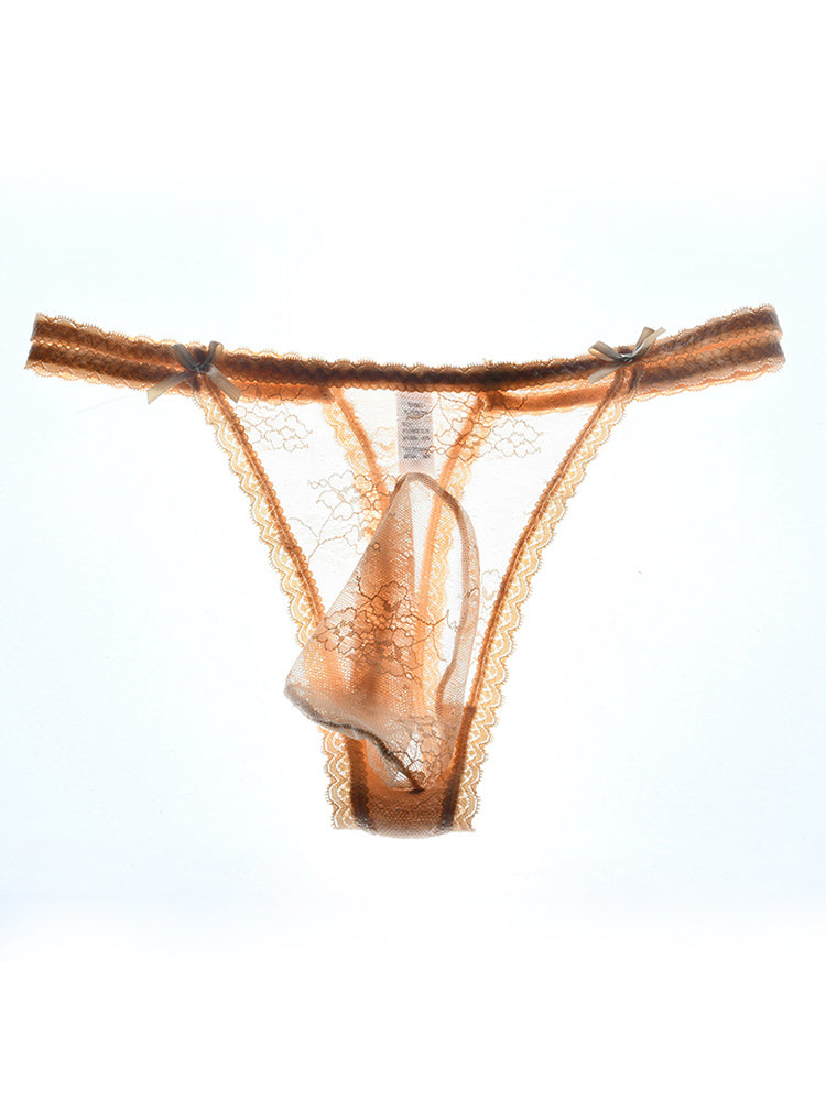 Men's Lace Super Thin Fun Thong Underwear