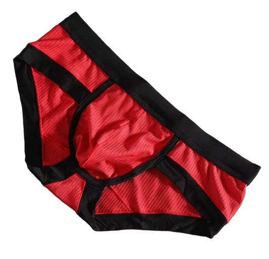 Breathable Pouch Briefs Red
