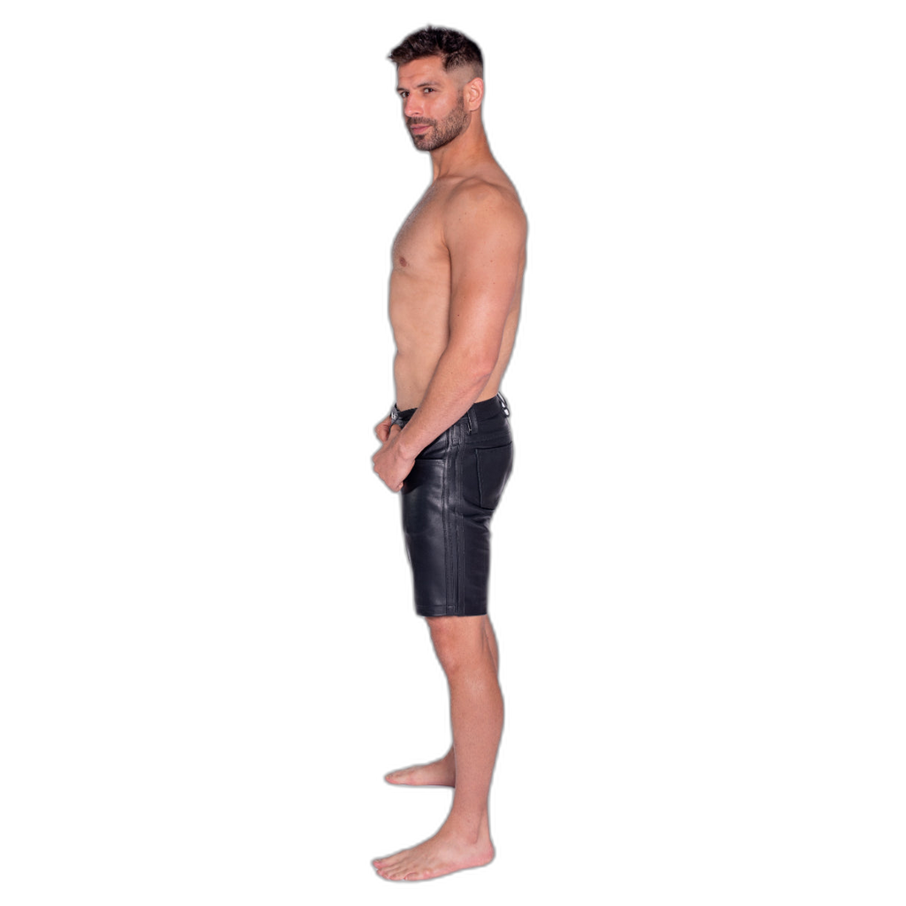 Prowler RED Leather Black Stripe Shorts Black