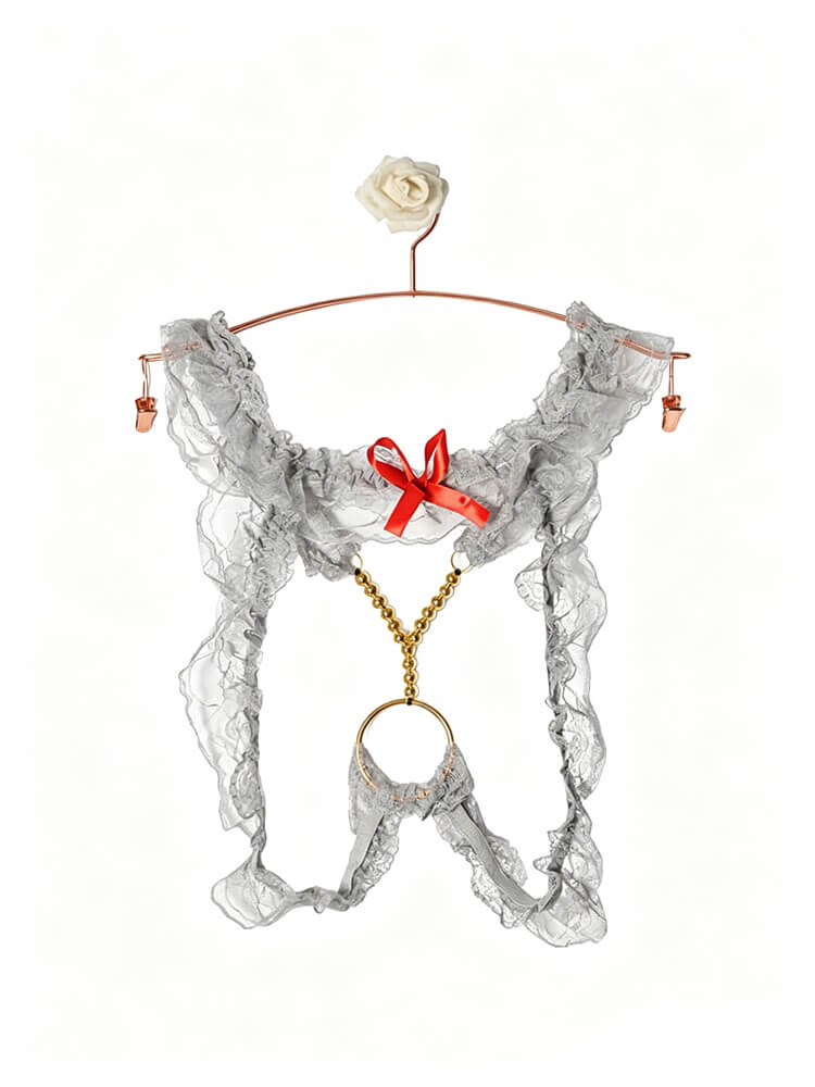 Men's Sexy Lace Trim Low-Rise Jockstrap