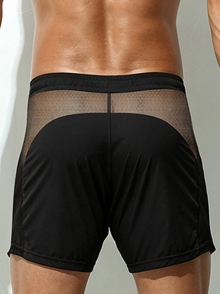 Men's Mesh Quick-Dry Breathable Drawstring Shorts