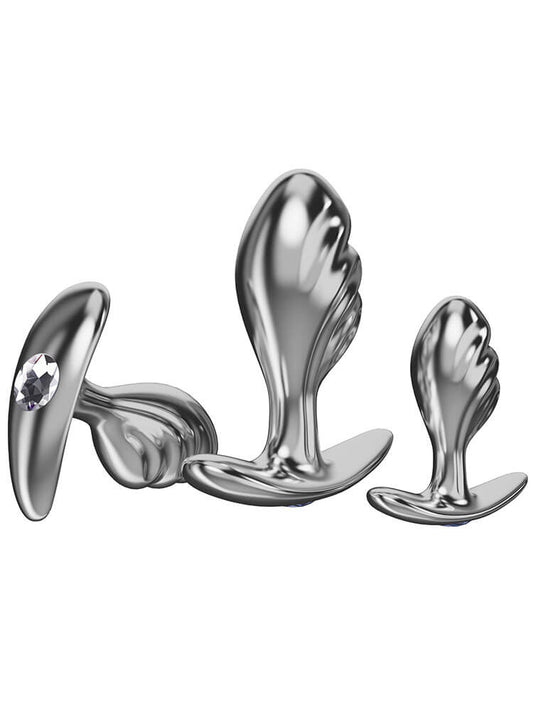 Rhinestone Wave-Shaped Anchor Anal Plug
