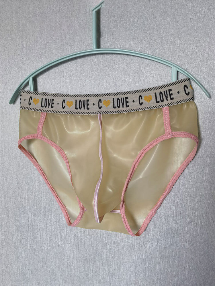 Men's Elastic Sexy Edged Latex Briefs