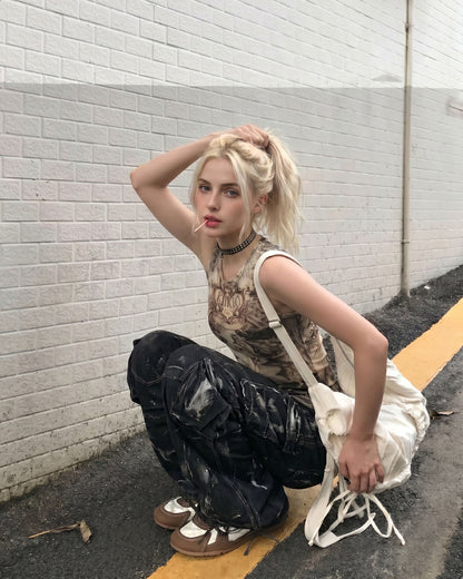 BARREN Series | Apocalyptic Pilgrimage Cargo Wide Pants