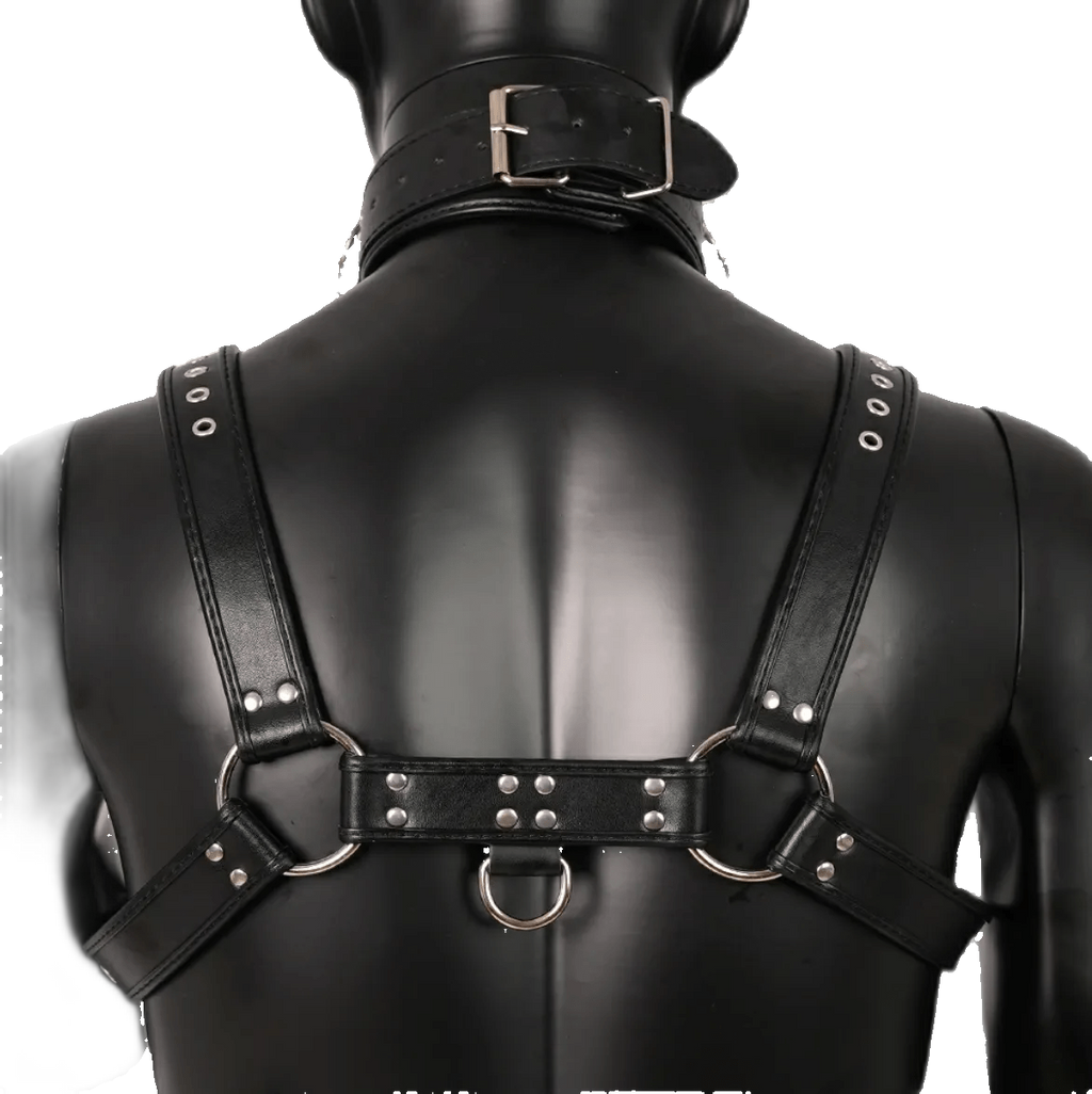 Harness, Cuff, Collar Bundle Black