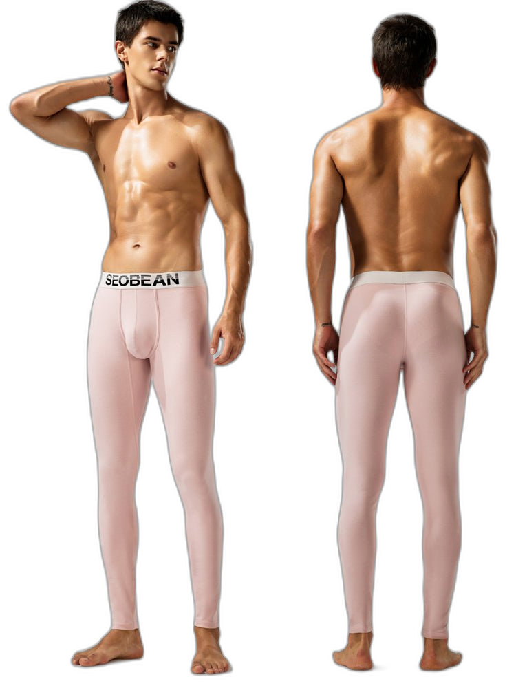 Seobean Men's Thin Autumn and Winter Essential Thermal Underwear Long Pants