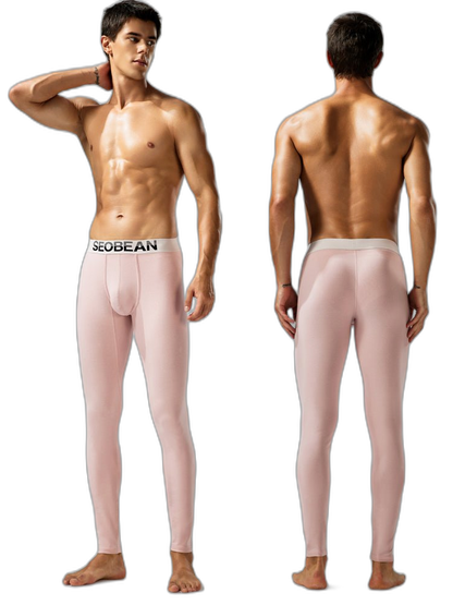 Seobean Men's Thin Autumn and Winter Essential Thermal Underwear Long Pants
