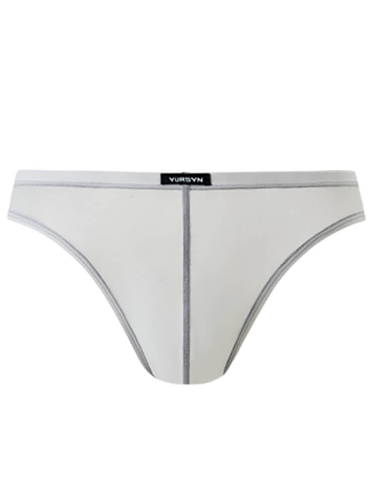 Men's Solid Color Sexy Transparent Thin Briefs