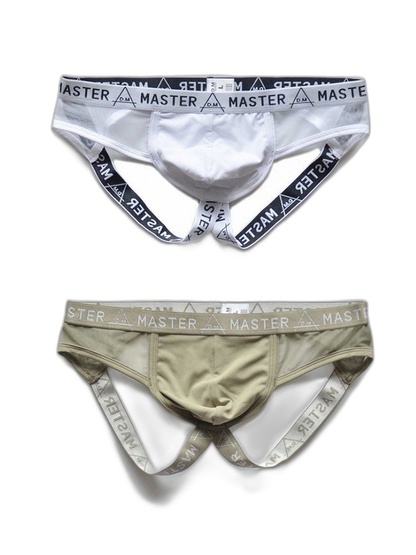 2 Pack Men's Low-Rise Sexy Double Strap Jockstrap