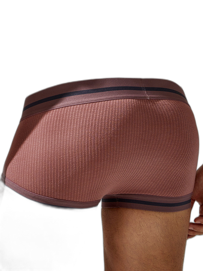 2 Pack Men's Spliced Color Trunks with Functional Fly