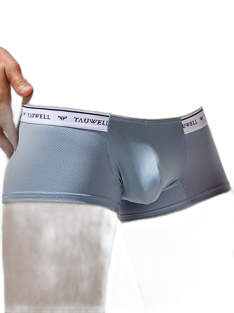 2 Pack Men's Sexy Comfortable Breathable Solid Color Trunks