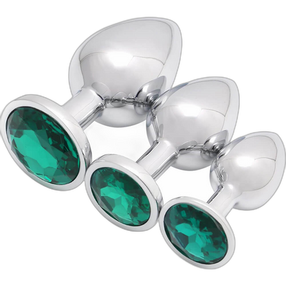Jeweled Metal Butt Plug Set