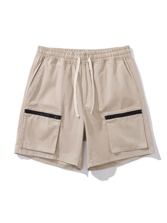 Men's Front Zip Breathable Pure Cotton Shorts