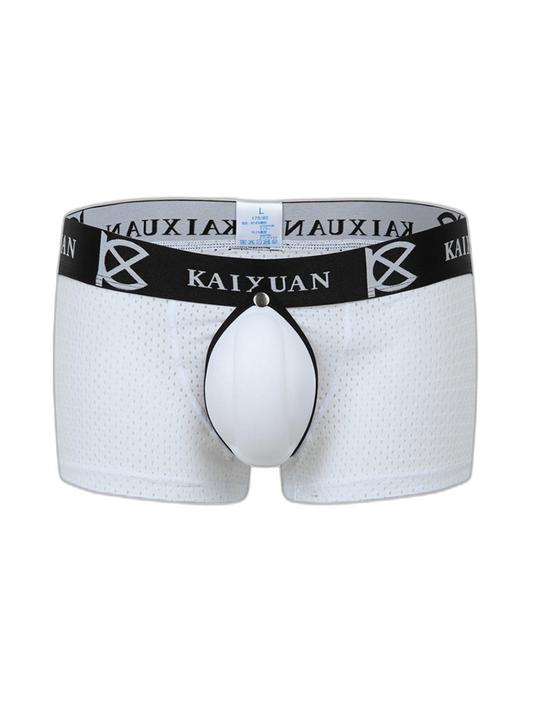 2-pack Men's Sexy Detachable Curled Cup Snap Hip Boxer Briefs