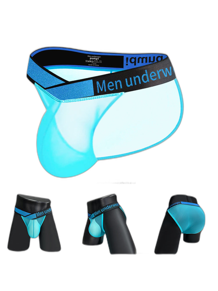 2 Pack Men's Ultra-Thin Semi-Transparent Sexy Sports Bikini