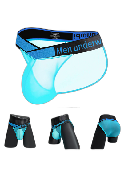 2 Pack Men's Ultra-Thin Semi-Transparent Sexy Sports Bikini
