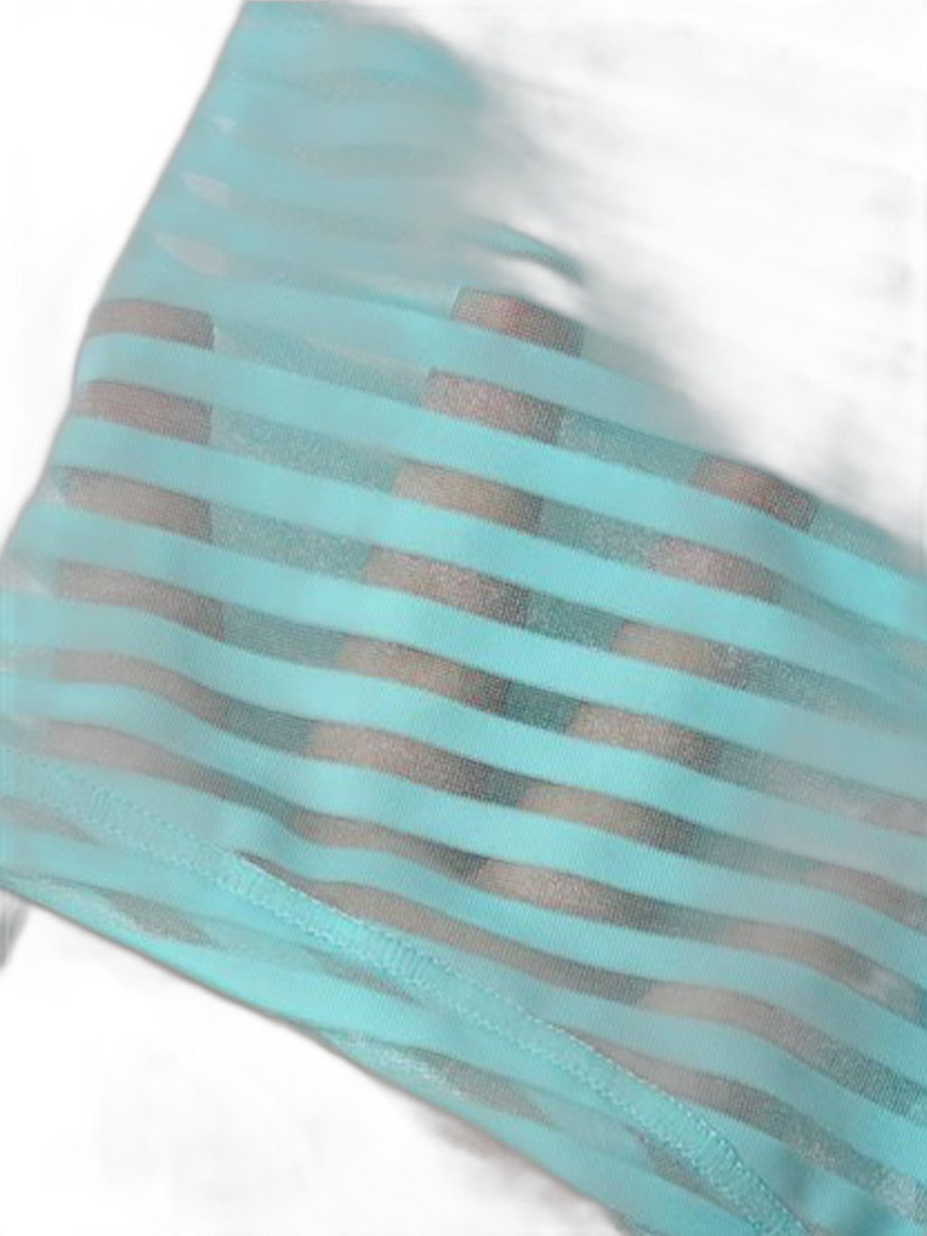 Men's Sexy Transparent Striped Trunks