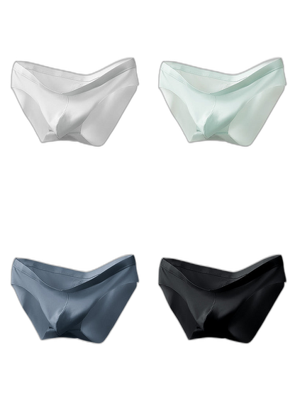 4 Pack Men's Seamlessess Thin Pouch Bikini