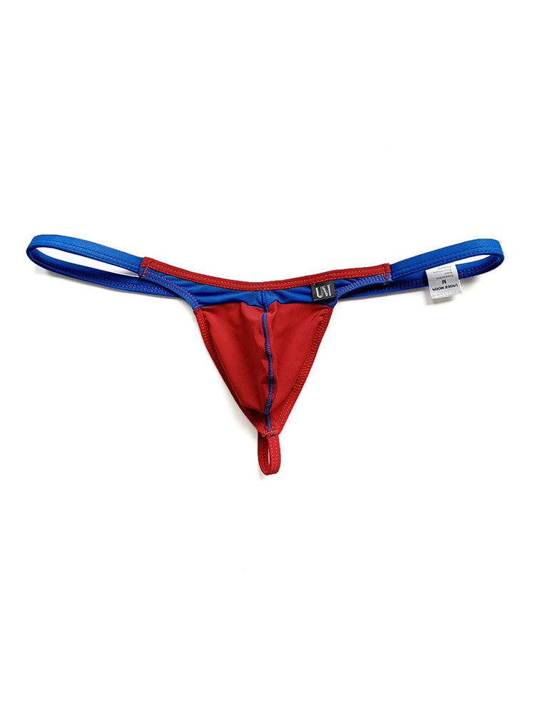 Men's Candy Color Semi Transparent Low Rise Thong