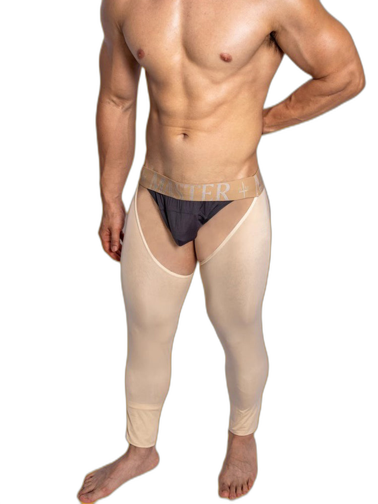 Men's Low-Waist Sexy Hollow Silk-Smooth Semi-Transparent Thermal Pants