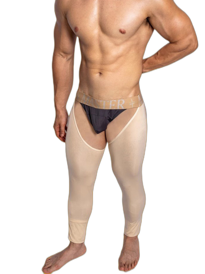 Men's Low-Waist Sexy Hollow Silk-Smooth Semi-Transparent Thermal Pants