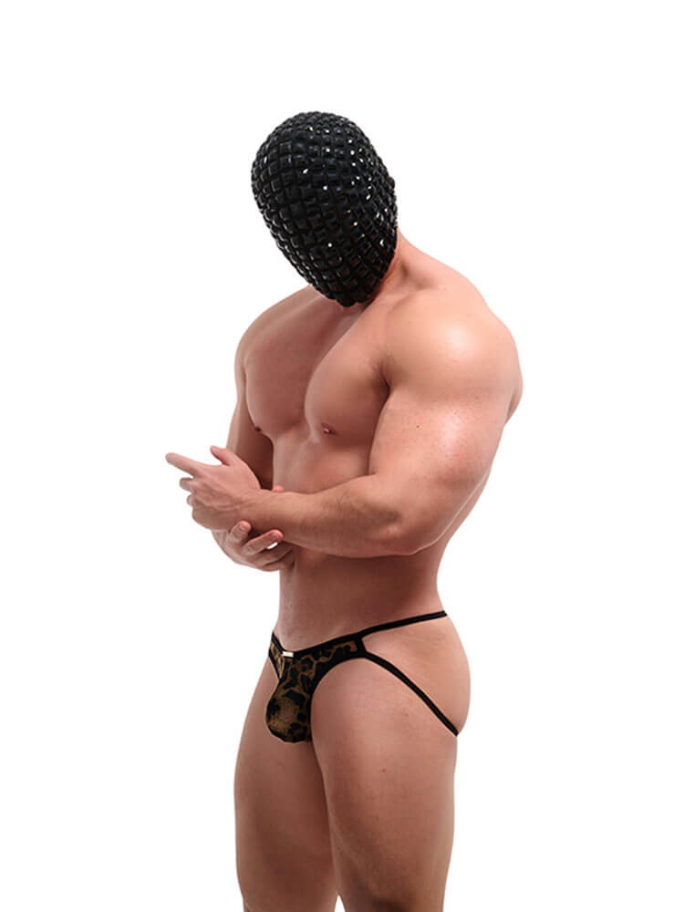 Men's Sexy Low-Rise Leopard Print Thin Strap Thong