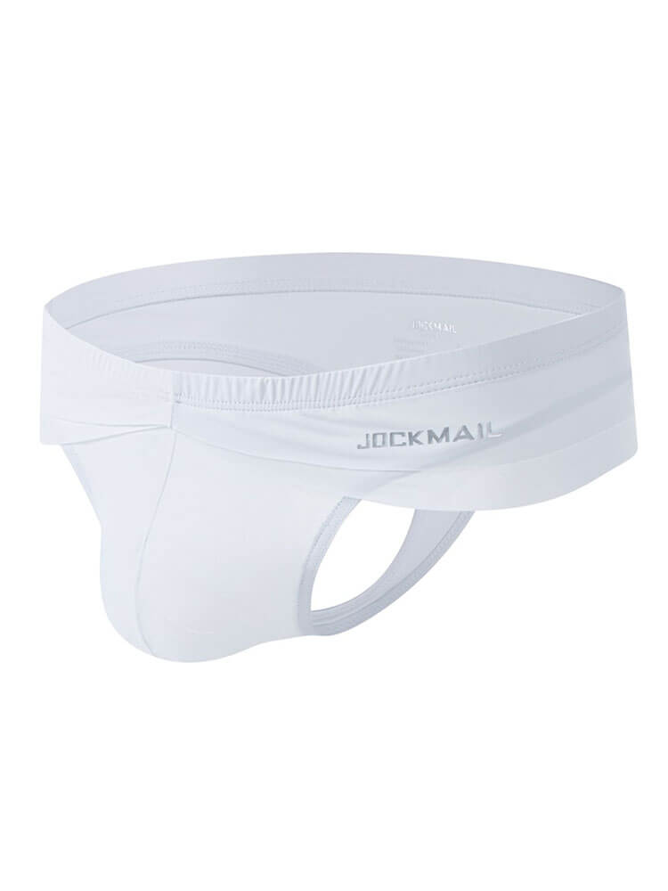 Men's Ultra-Thin Ice Silk Ruffled Thong
