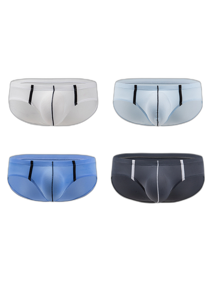 4 Pack Men’s Low-rise Breathable Mesh Briefs