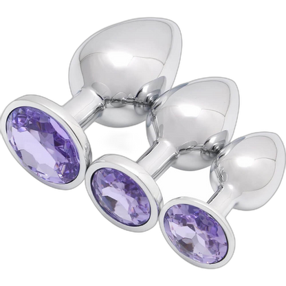 Jeweled Metal Butt Plug Set