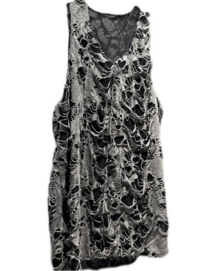 KIIKIO Punk Distressed Sleeveless Vest