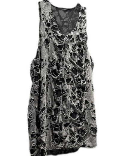 KIIKIO Punk Distressed Sleeveless Vest