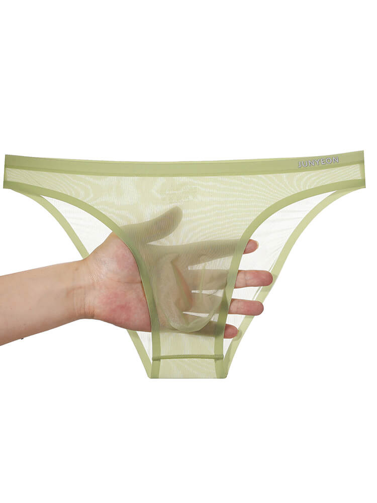 Men's Sexy Sheer Breathable Ice Silk Briefs