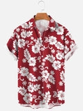 Men's Fashion Floral Print Short-Sleeve Shirt