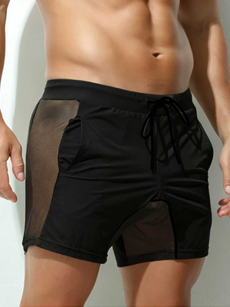 Men's Mesh Quick-Dry Breathable Drawstring Shorts