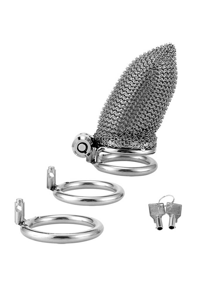Men's Mesh Stainless Steel Chastity Lock