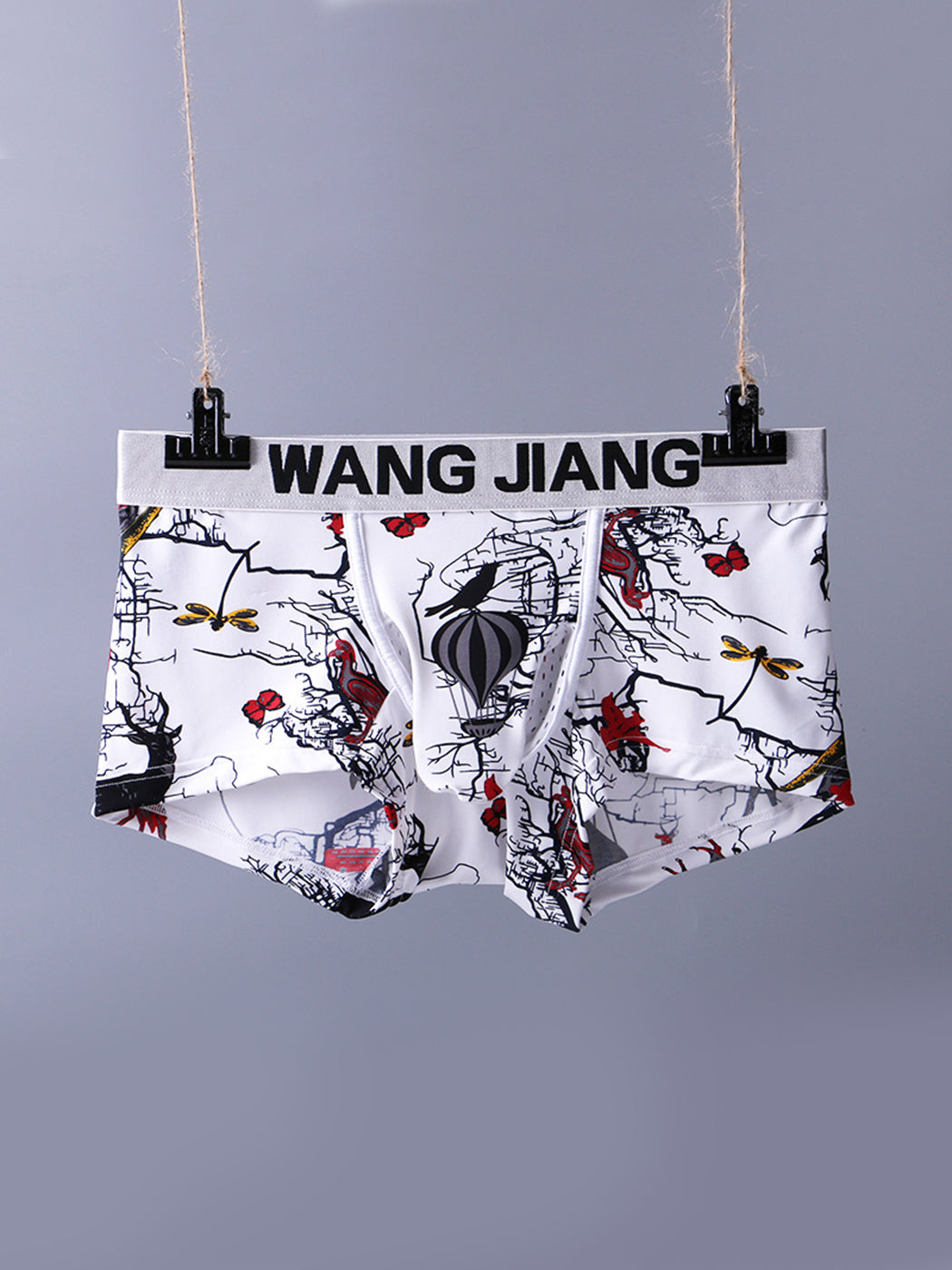 3 Pack Men's Ice Silk Trunks with Separated Pouch Design