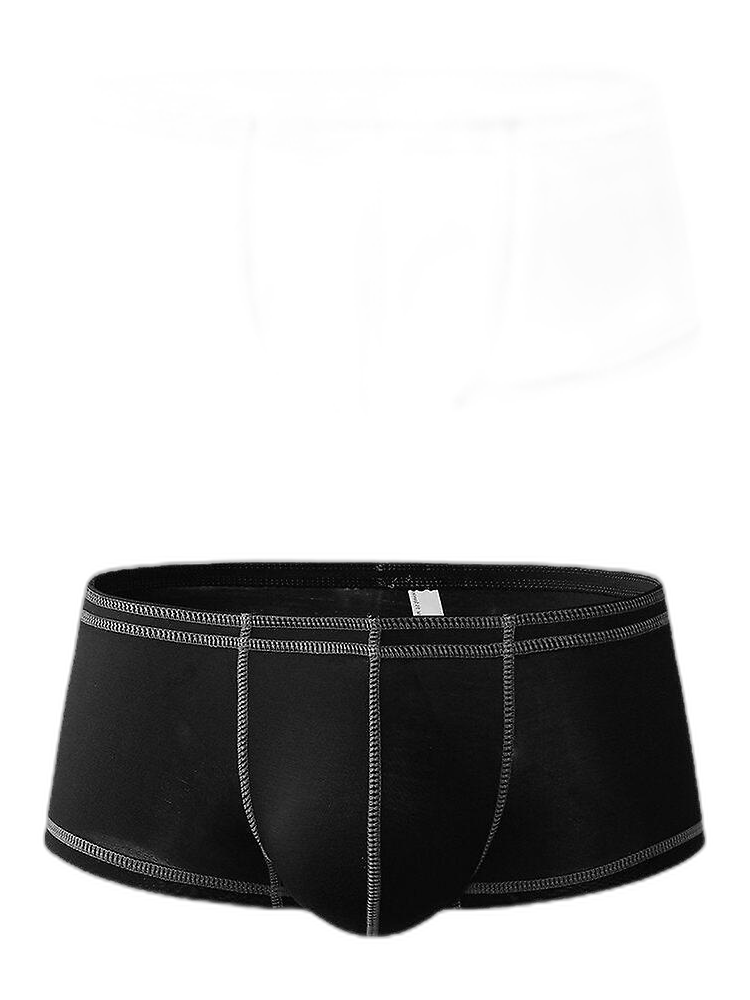 2 Pack Men's Sporty Breathable U Convex Pouch Trunks