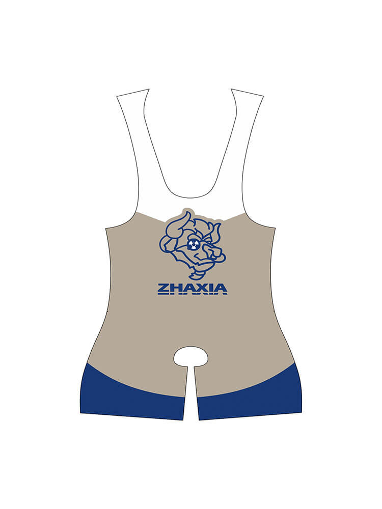 Men's Sexy Print Open-Crotch Wrestling Singlet