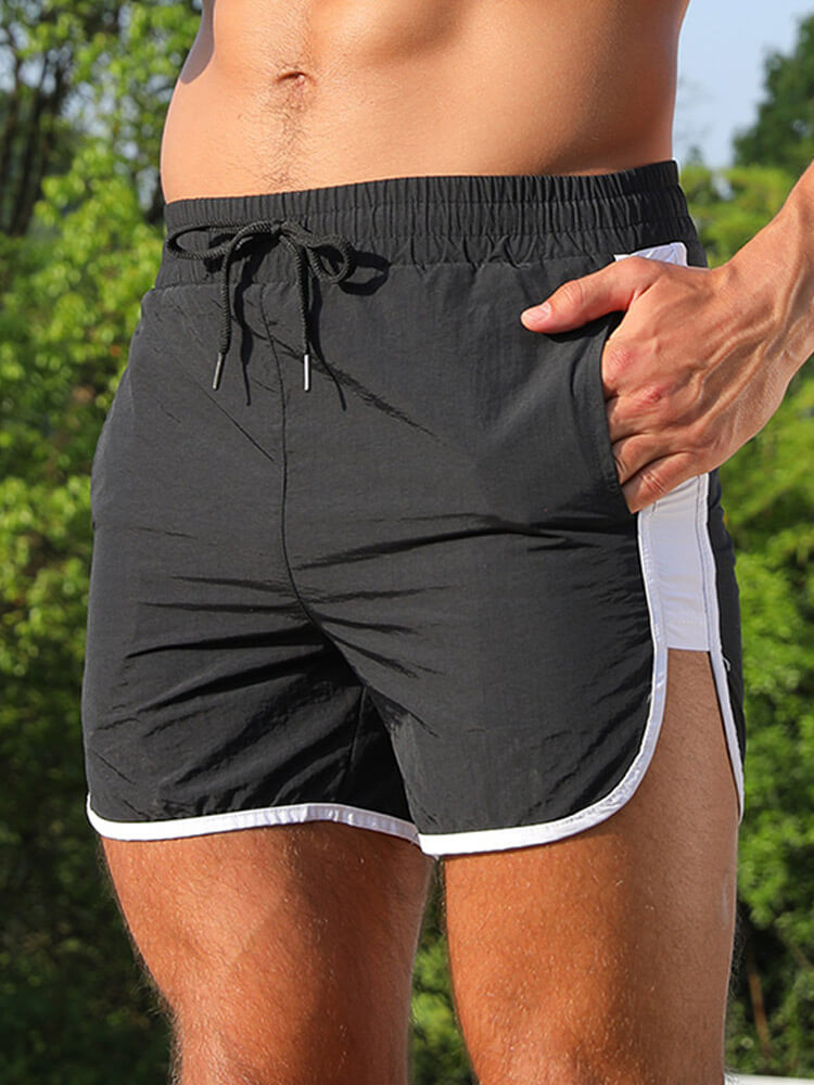 Men's Casual Beach Quick-Dry Patchwork Shorts