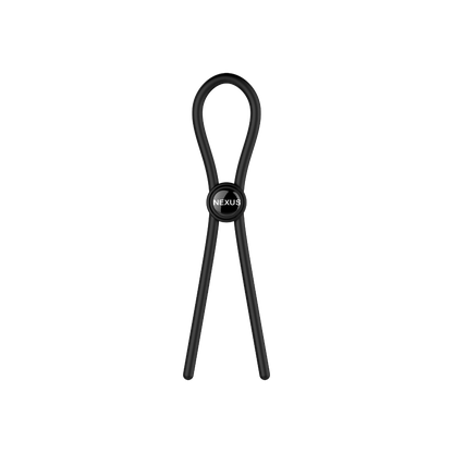 FORGE Single Adjustable Lasso Silicone Cock Ring - Black